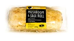 Mushroom and Sage Roll 150g. Individually wrapped. (order in singles or 15 for trade outer)