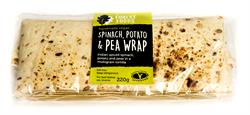 Spinach Potato and Pea Wrap 220g Individually wrapped. (order in singles or 15 for trade outer)