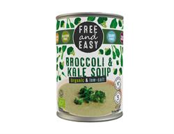 Gratis og enkel økologisk brokkoli- og grønnkålsuppe med lite salt 400g