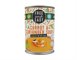 Bio-Karotten-Koriander-Suppe mit niedrigem Salzgehalt, 400 g