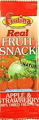 Jordgubbs- och äppeltorkad fruktbar 15 g (24 för ett fodral) (beställ 24 för detaljhandelns yttre)
