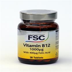 Vitamine B12 1000ug 30 comprimés