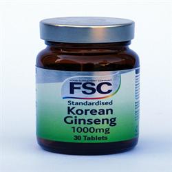 Koreansk ginseng 1000mg 30 tabletter