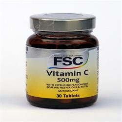 Vitamina C (pouco ácido) 500 mg 30 comprimidos