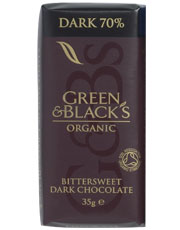Barra de chocolate amargo 35 g (pida 30 para el exterior minorista)