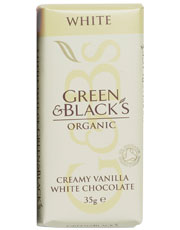 Hvid chokoladebar 35g (bestil 30 for detail ydre)