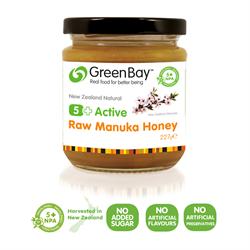 Raw Active 5+ Manuka Honey 227g (bestil i singler eller 12 for bytte ydre)