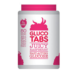 Glucotabs hindbærflaske 50 tabletter