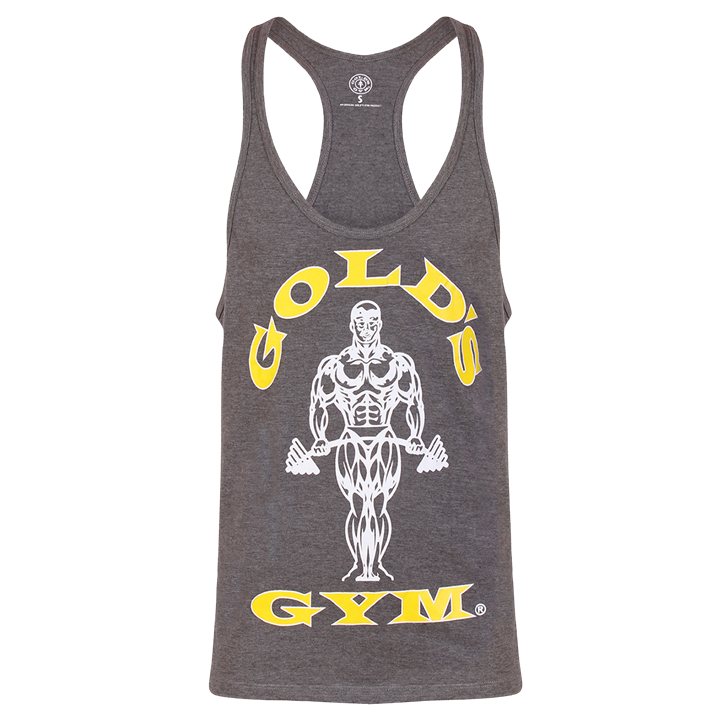 Chaleco Golds Gym Stringer Joe Premium, s/gris