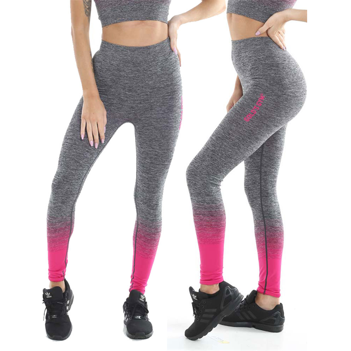 Leggings sin costuras para mujer Golds Gym, xs/s / rosa/carbón
