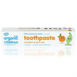 Pasta de dientes orgánica con mandarina para niños, 50 ml (pedir por unidades o 12 para el comercio exterior)