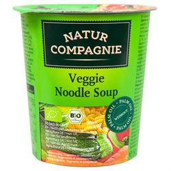 Pot de collation de soupe de nouilles aux légumes biologiques (commander en simple ou 8 pour le commerce extérieur)