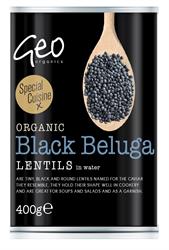 Cans - Organic Black Beluga Lentils in water 400g