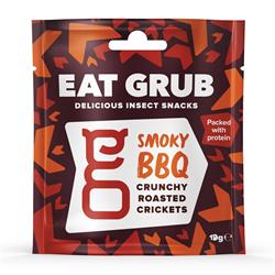 Crunchy Roasted Crickets - Smoky BBQ 12g (bestil i singler eller 12 for detail ydre)