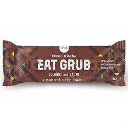 60% オフ Eat Grub ココナッツ & カカオ バー 36g (小売用の外側は 12 個注文)