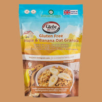 GLEBE FARM GLUTEN FREE MAPLE AND BANANA OAT GRANOLA 325G