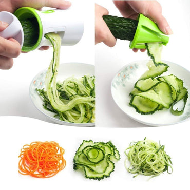 Portable Vegetable Slicer Handheld Spiralizer Peeler Spiral Slicer Stainless Steel for Potatoes Spaghetti Kitchen Accessories