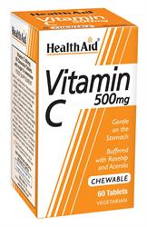 Vitamina C 500 mg - Masticable (Sabor Naranja) - 60 Tabletas