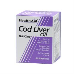 Aceite de Hígado de Bacalao 1000 mg - 30 Cápsulas Vegetales