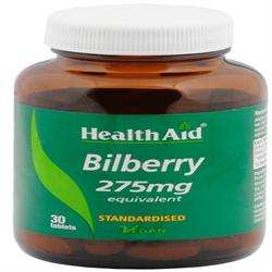 Bilberry 275mg Equivalent - 30 Tablets