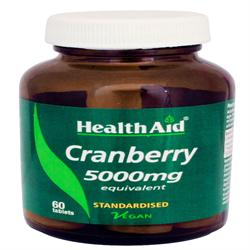 Cranberry 5000 mg - standaardiseren - 60 tabletten