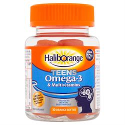Softies de omega-3 y multivitaminas para adolescentes de haliborange