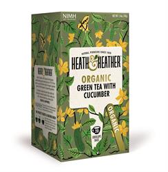 10 % de réduction sur le thé vert et le concombre biologiques 20 sachets (commander en simple ou 6 pour l'extérieur au détail)