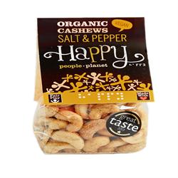 Organic F/T Cashews with Salt & Black Pepper 120g (order in singles or 12 for trade outer)