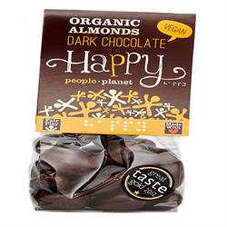 Almendras orgánicas con chocolate amargo F / T 150 g (pedir por separado o 12 para el comercio exterior)
