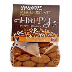 Organic Almonds with F/T Milk Chocolate & Cinnamon 150g (order in singles or 12 for trade outer)