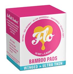 FLO Bamboo Pads Combo Pack (beställ i multipler av 4 eller 12 för utbyte av yttre)