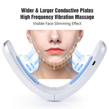 Chin V-Line Up Lift Belt Machine Red Blue LED Photon Therapy Face Slimming Vibration Massager Facial Lifting Device V Face care