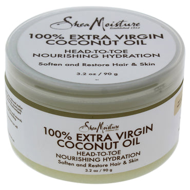100 Percent Extra Virgin Coconut Oil by Shea Moisture for Unisex - 3.2 oz Oil