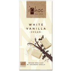 10% DI SCONTO Cioccolato Bianco Alla Vaniglia vegano 80g (ordina in singoli o 10 per commercio esterno)