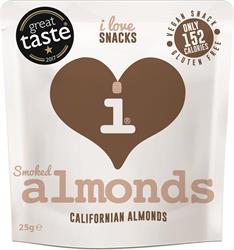 Californian Smoked Almonds 25g (order in multiples of 6 or 12 for trade outer)