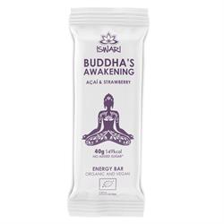 Buddha Awakening Energy Bar Acai Strawberry 40g (bestill 15 for detaljhandel ytre)