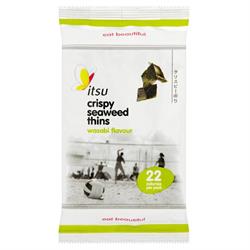 Wasabi Crispy Seaweed Thins 5g (beställ i singel eller 18 för handel yttersida)