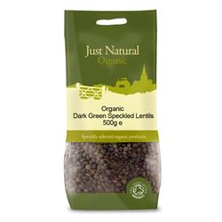 Organic Dark Green Speckled Lentils 500g