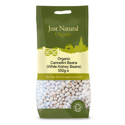 Økologiske cannellinibønner (hvite kidneybønner) 500g
