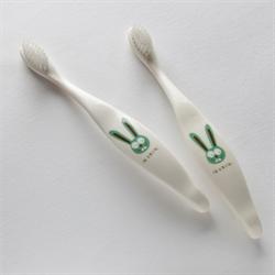 Spazzolino da denti Bio (TM) Manico compostabile e biodegradabile Bunny (ordina in singoli o 8 per commercio esterno)