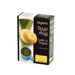 Økologisk suppe i et krus - Porre og kartoffel - 4x17g (bestil i enkeltstående eller 8 for bytte ydre)