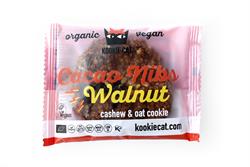 Cacao Nibs & Valnød Økologiske, Veganske, Cashew & Oat Cookies 55g (bestil 12 for detail ydre)