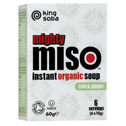 Org Miso Suppe med Tofu & Ingefær 60g (bestil i singler eller 10 for bytte ydre)