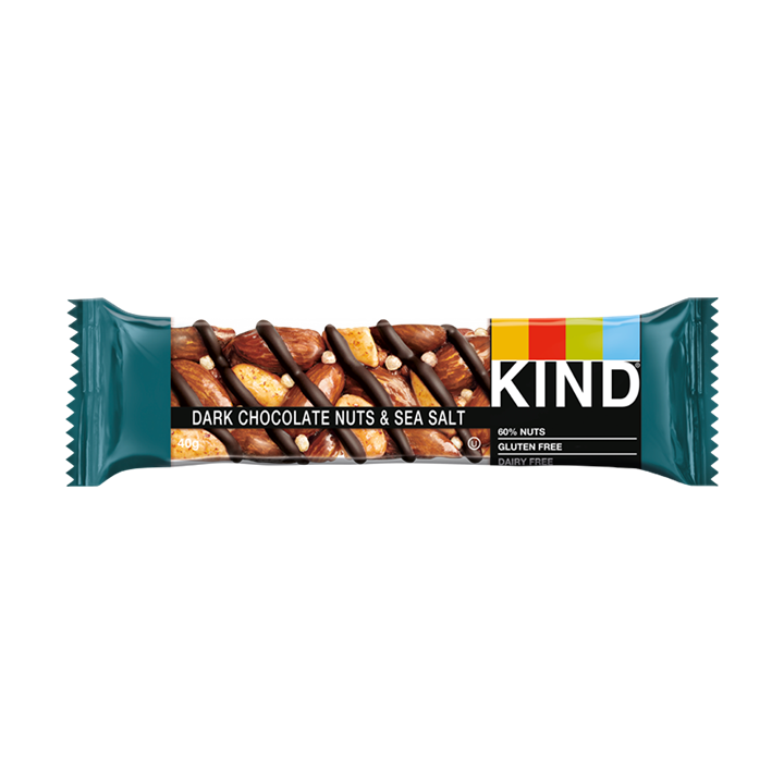 KIND Snacks Riegel 12x40g / dunkle Schokoladennüsse & Meersalz
