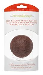 Premium Konjac Face Sponge Red Clay 1 Sponge (order in singles or 6 for retail outer)