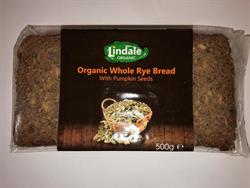 Organic Whole Rye Bread with Pumpkin Seed 500g (order in singles or 12 for trade outer)