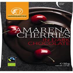 Cireșe Amarena în ciocolată neagră 50g (comandați 10 pentru exterior)