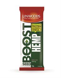 Seeds Boost Shelled Hemp 12g (commander par multiples de 6 ou 24 pour l'extérieur au détail)
