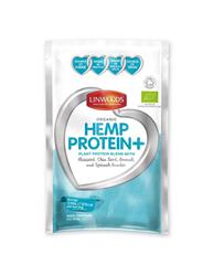 Proteine ​​della canapa + lino, broccoli, chia e spinaci in polvere 20 g (ordinare in multipli di 6 o 12 per la confezione esterna)