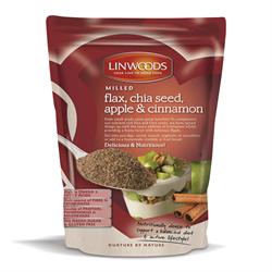 Milled Flaxseed, Chia, Apple & Cinnamon 200g (order in singles or 12 for trade outer)